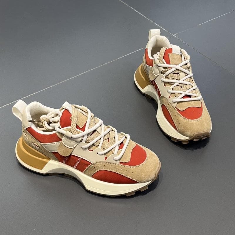 Forrest Gump Shoes Women's Spring and Autumn New Color Matching All-match Fashion Slim Waist Daddy Shoes 40