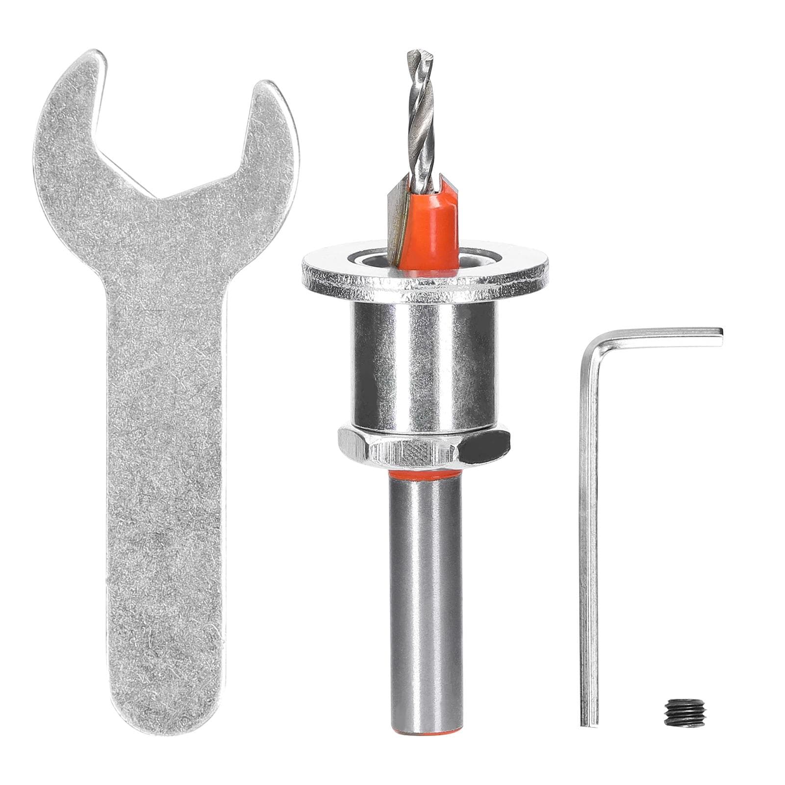 8mm Shank Carbide Countersink Woodworking Router Bit 2.5-10.5mm Hight Adjustable Milling Cutter 4.0mm multicolour