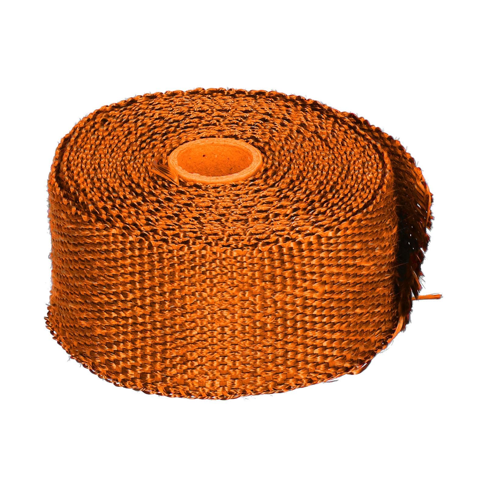 5m Exhaust Heat Wrap Insulation Tape Glass Fiber with Alloy Steel Tie for Car MotorcycleOrange