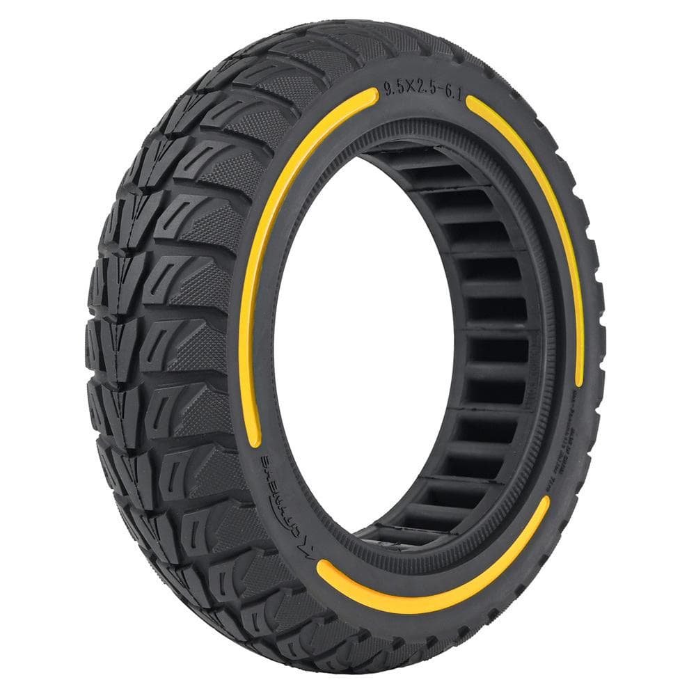 9.5x2.5-6.1 Solid Rubber Tire Honeycomb Shock Absorption Replacement Tyre for Electric Scooters yellow
