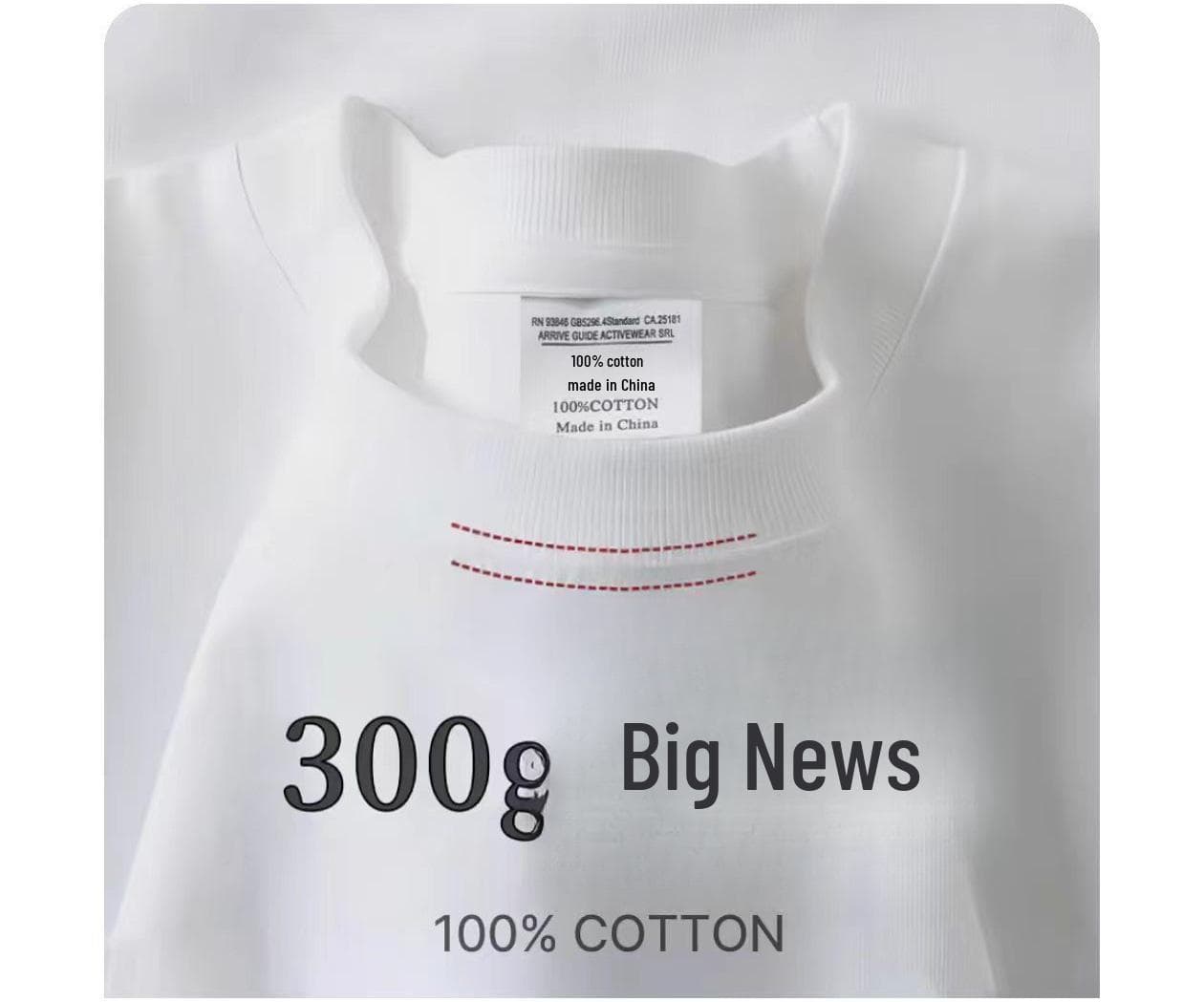 Unisex Heavyweight Khaki Cotton Drop Shoulder Short-Sleeve T-Shirt L [recommended 130-150 catties]