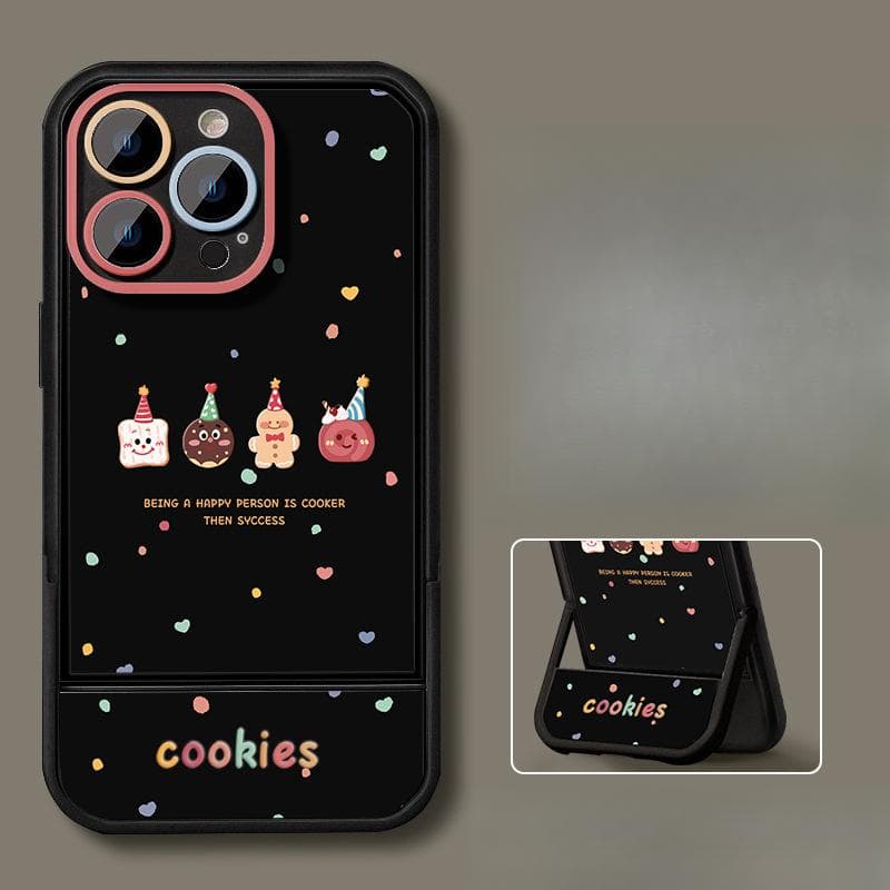 Cookie Man Suitable for 16promax IPhone Case Iphone15 Invisible Bracket 14 Silicone 13/12 Cute 8 Redmi K50/K50 Pro