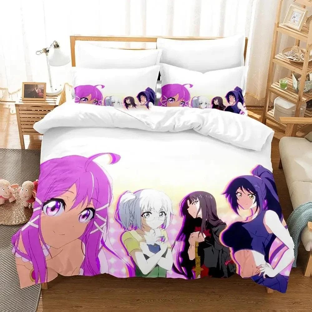 Anime Cupids Chocolates Bedding Set Duvet Cover Bed Set Quilt Cover Pillowcase Comforter king Queen Size Boys Adult 70x133cm 2pcs