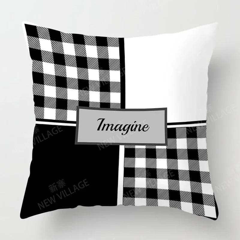 Modern Gray Black Abstract Geometric Cushion Cover Home Decor Pillow Cover Sofa Throw Pillow Cover 45x45 40x40 30x30cm