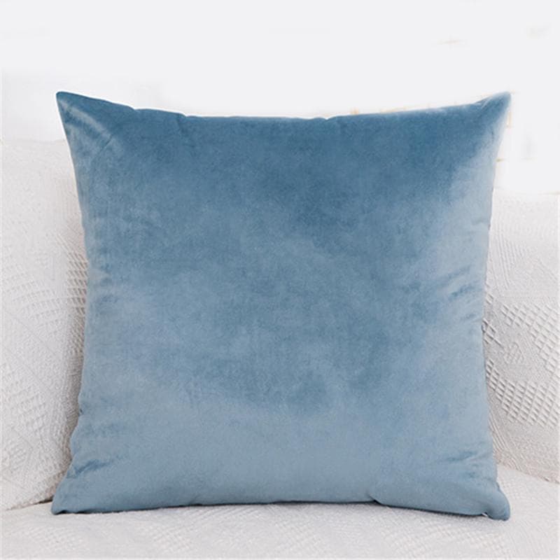 Plain Cushion Home 16 18 20 22 24 Large Velvet Case Backrest Sofa Decor Cover Pillow 60*60 blue