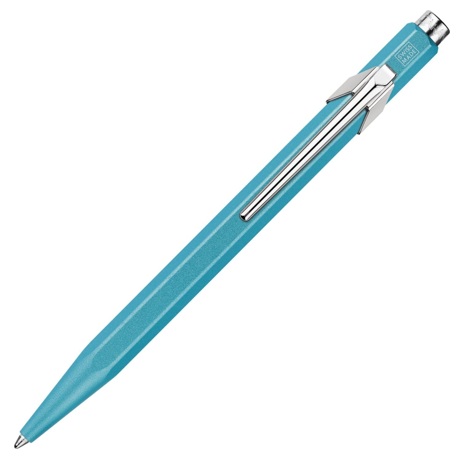 CARAN D'ACHE Ballpoint Pen, Oil-Based, 849 Color Matte X, Turquoise, NF0849-681, Metal Tin, Officially Imported
