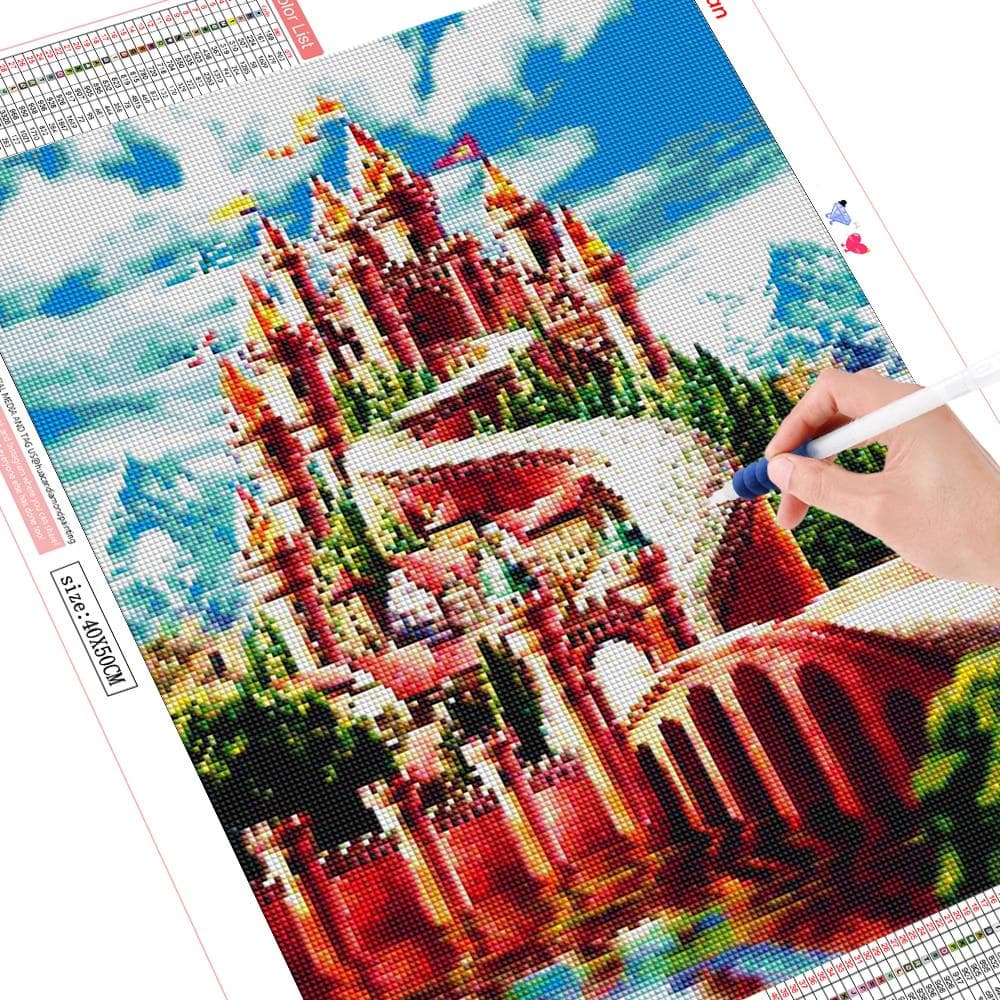 Diamond Painting Castle Diamond Art Full Drill Embroidery Landscape Mosaic Cross Stitch 20X30CM