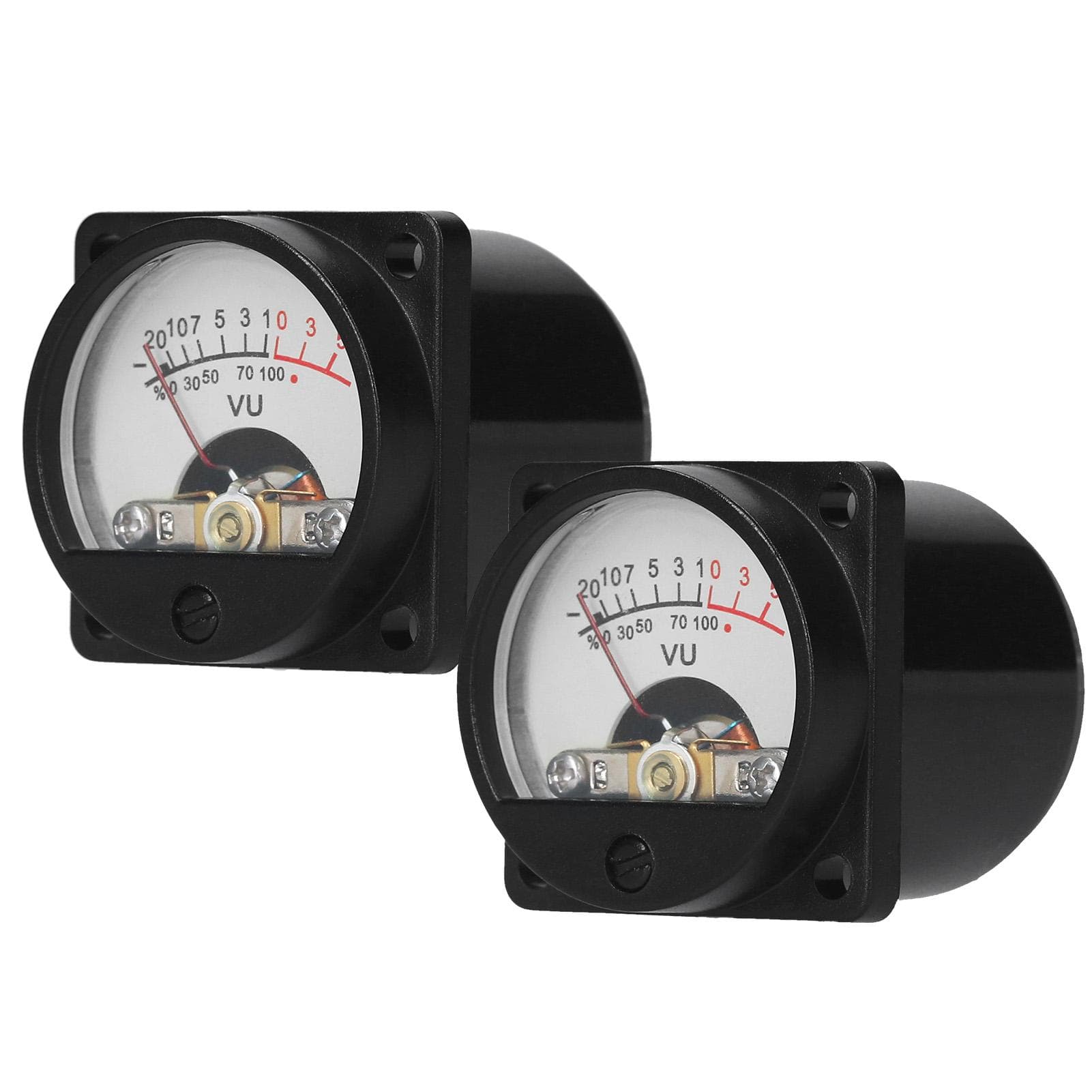 VU Meter 2 Pcs Panel VU Meters Warm Back Light Analog DB Sound Level Indicator Recording & Audio 2 Pcs