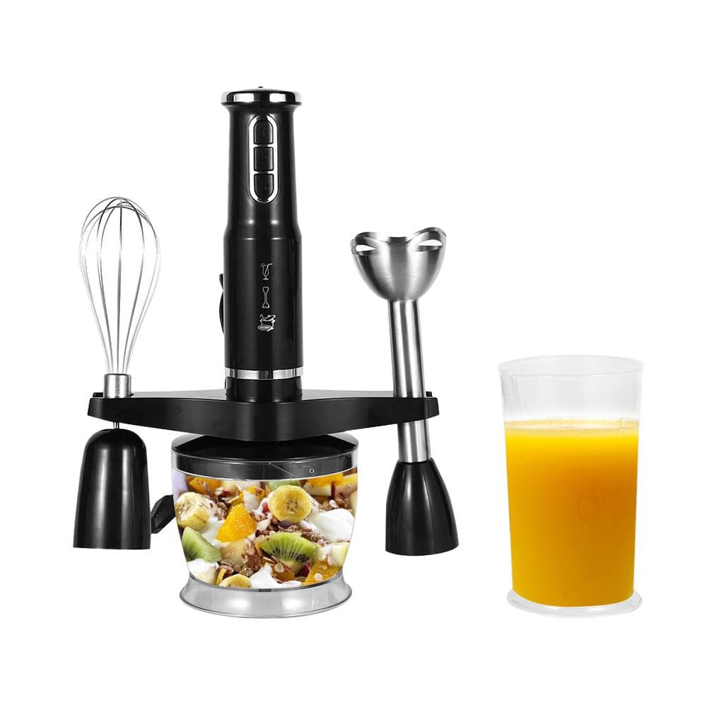 4-in-1 Multifunctional Immersion Hand Blender 3-speed Handheld Stick Blender 600W Low Noise with EU Plug