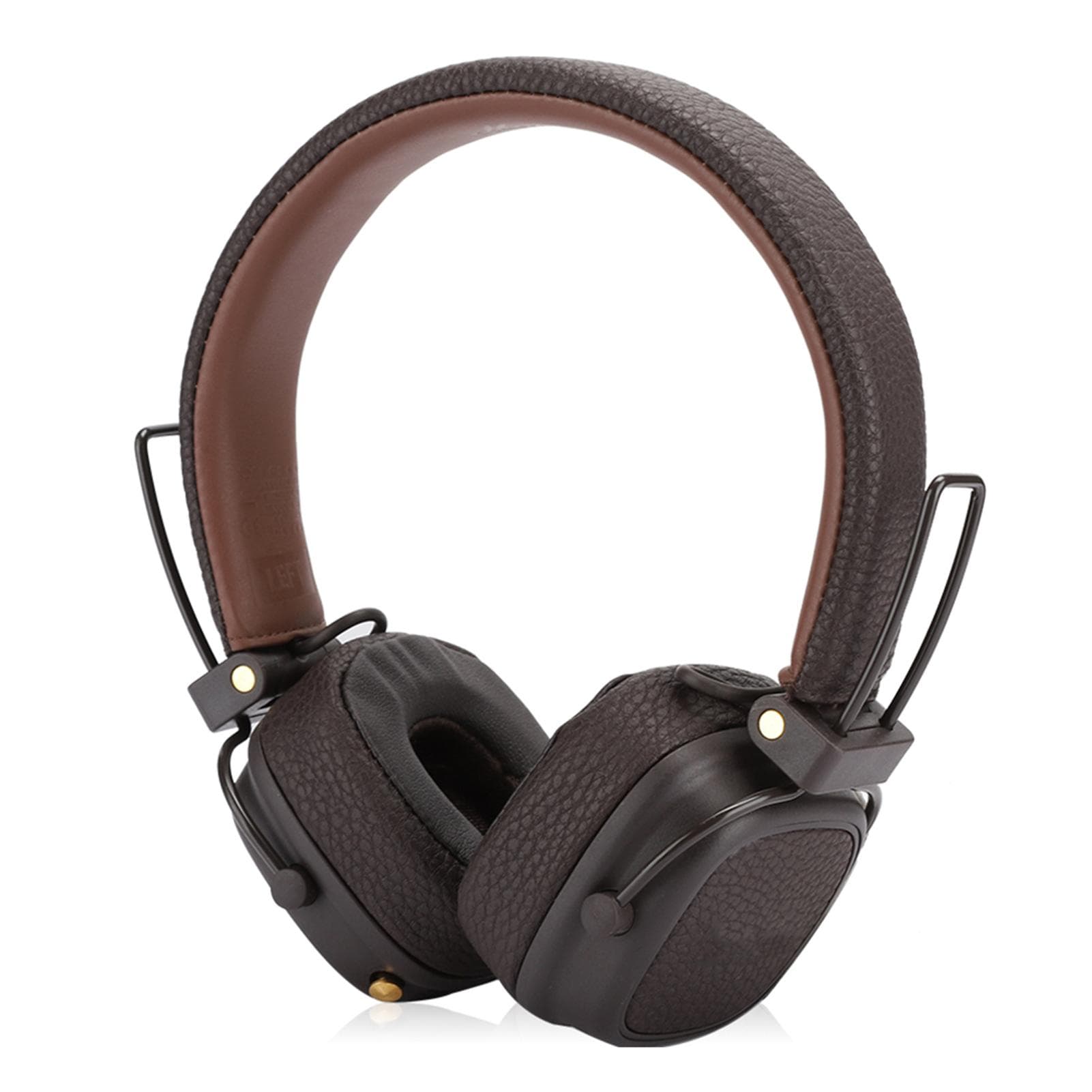 Wireless Bluetooth Headset Long Battery Life Ergonomic on Ear Headphones with 3.5mm Interface(Brown brown