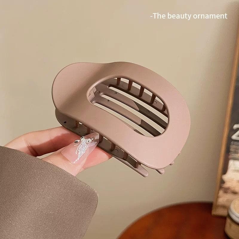 Fashion Oval Hair Claw Clip for Women New Design Leopard Matte Curved Flat Styling Barrettes Acrylic Lying Down Hair Accessories 1PCS