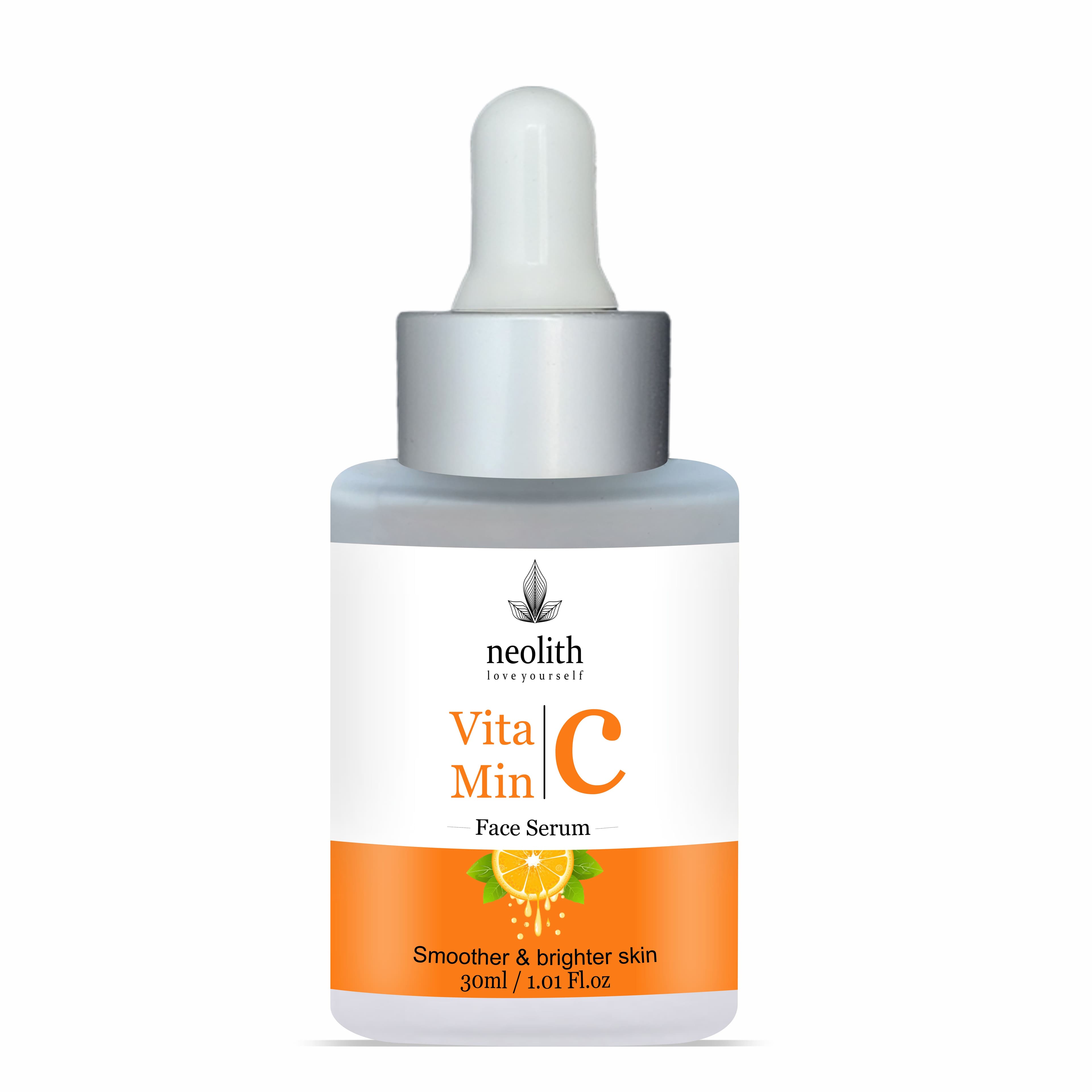 Neolith Vitamin C Face Serum with Orange oil for Glowing Skin with Nano bio silver technology from South Korea, 30 ml 30 ml white