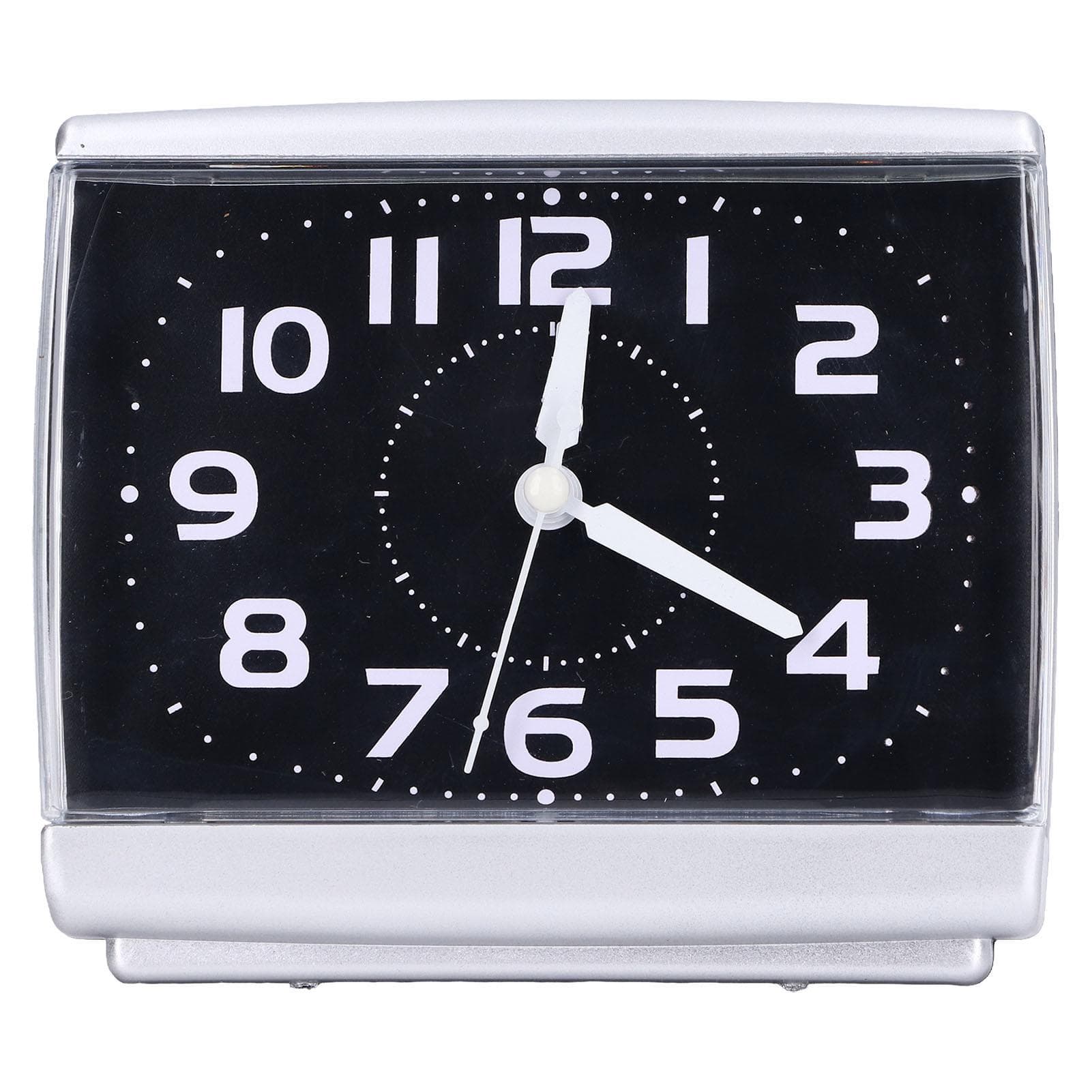 Square Silent Alarm Clock Simple Style Desktop Alarm Clock Student Bedroom Office Home black