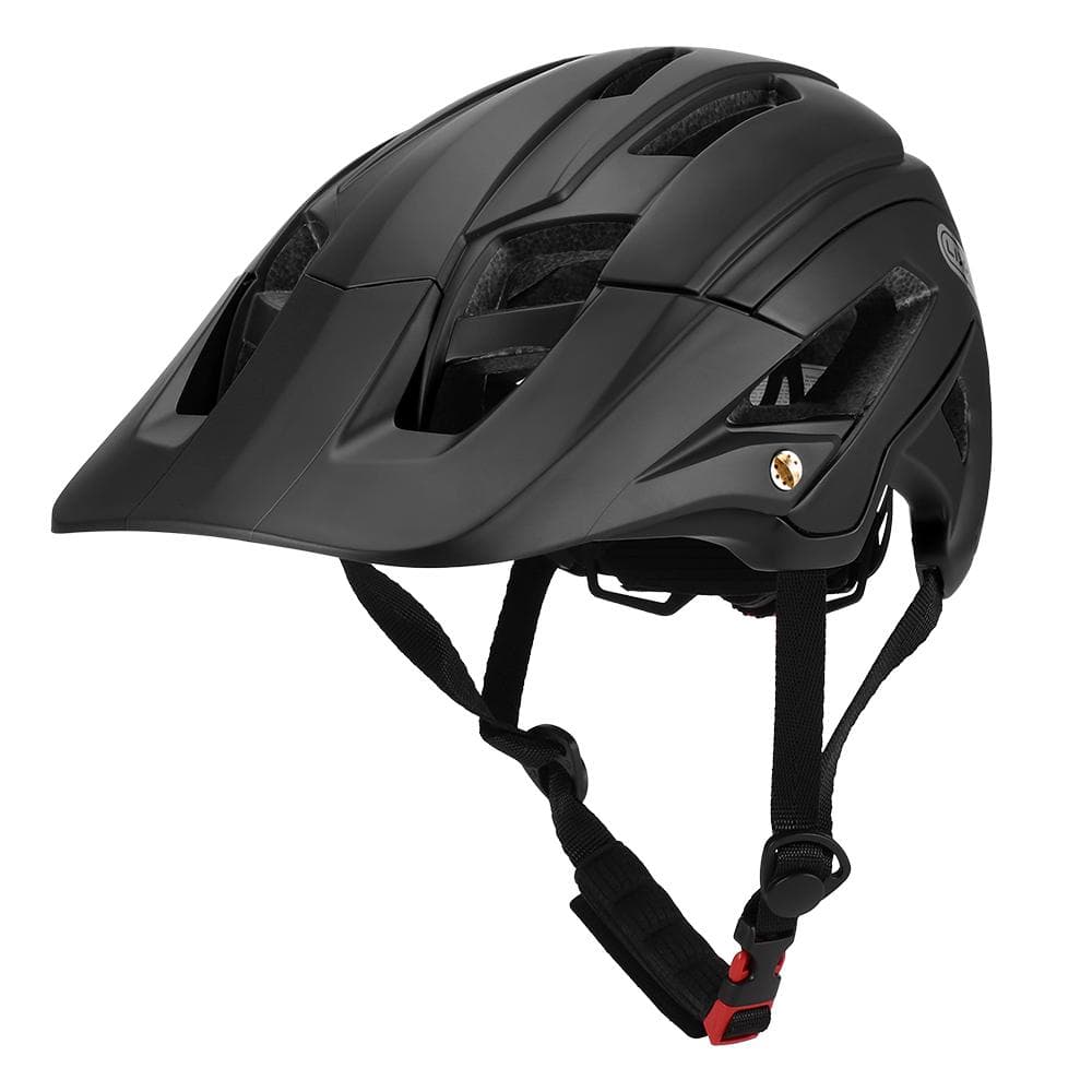 Lixada Lightweight Cycling Bicycle Helmet with Detachable Visor Mountain Bike Sports Safety black
