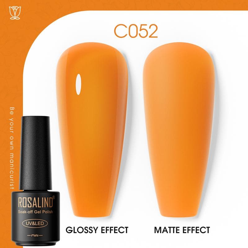 ROSALIND Nail Gel Polish Semi Permanent Varnish Hybrid UV Gel Polish Soak Off Nail Art Gel Top Base Coat Matt Top For Manicure Nail Art RA-C052