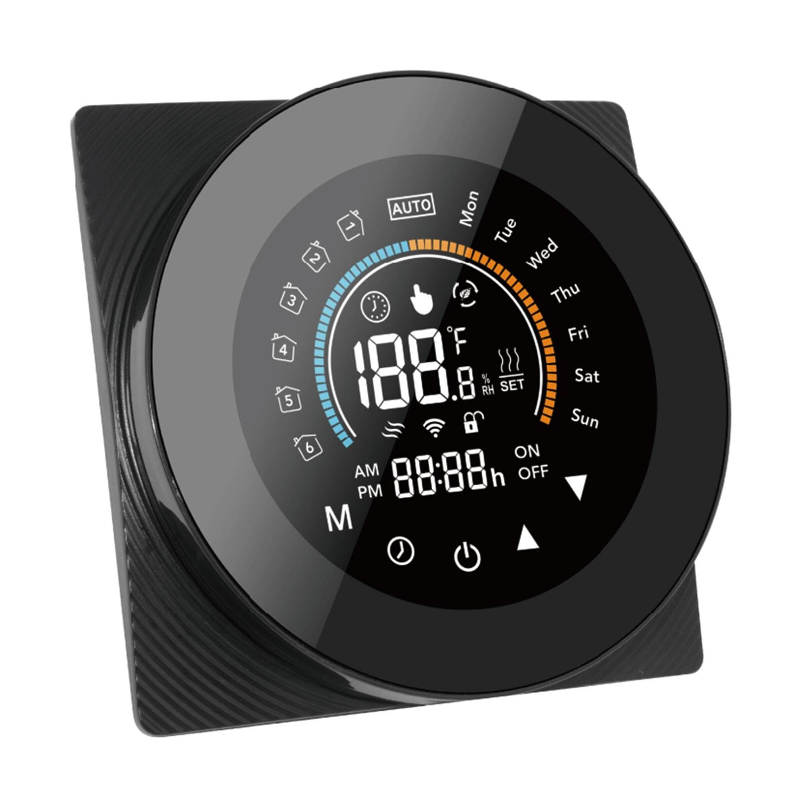 WiFi Smart Thermostat for Electric Heating Digital Temperature Controller Large LCD Display GC Water Gas Boiler black