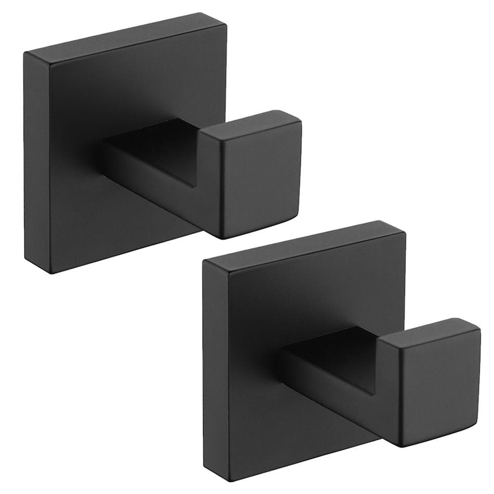 2 Pcs Wall Hooks Towel Hooks Black Made of 304 Stainless Steel Hooks Anti-rust Hooks Waterproof black