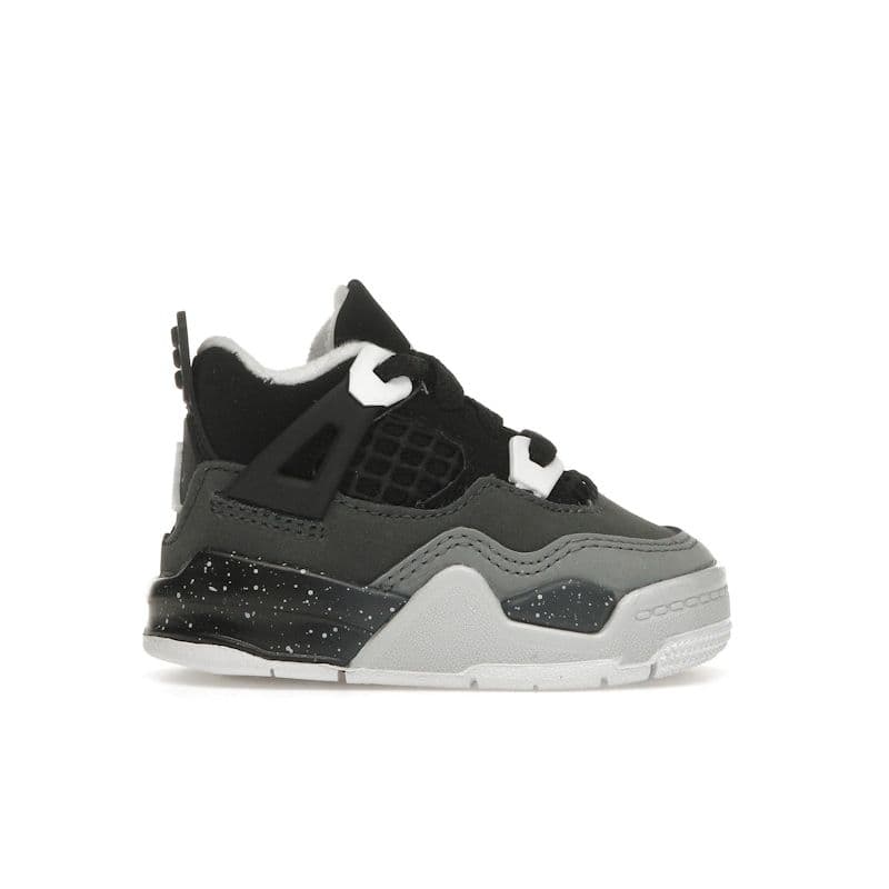 Air Jordan 4 Retro TD Fear 2024 Baby Sneakers Black White Anthracite FV4538-002 25