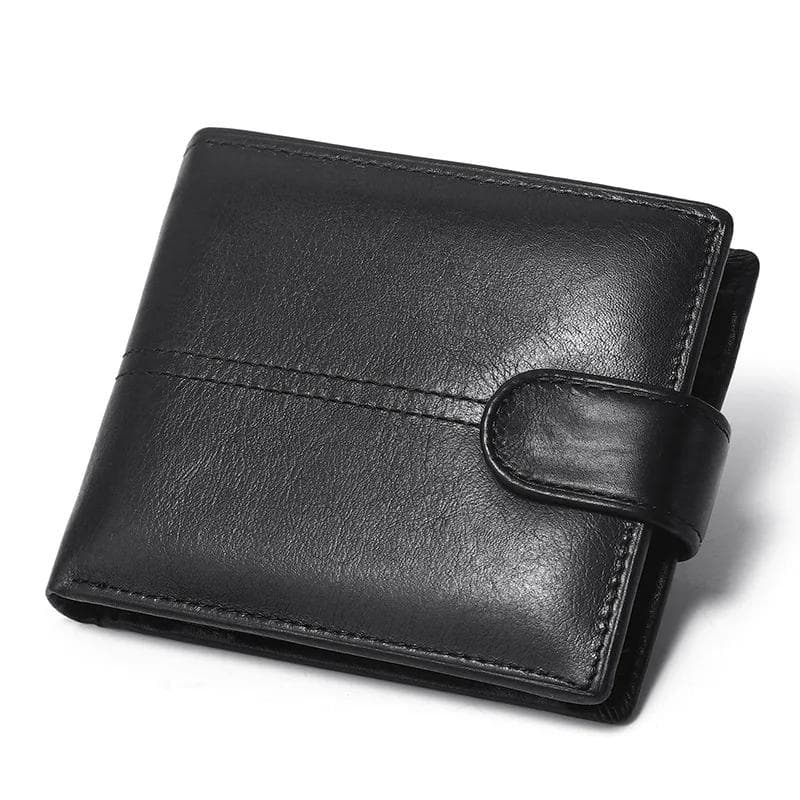 Leather Mens Wallet with Coin Pocket Designer Dollar Wallet with Rfid 2025 black