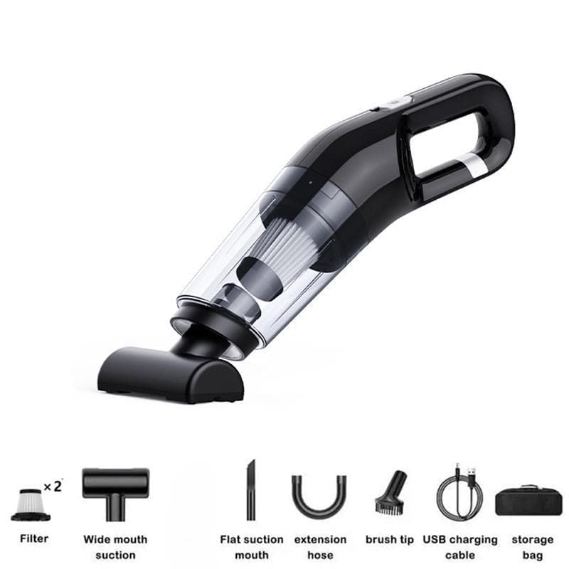 New Wireless Car Vacuum Cleaner 10000Pa Household Vacuum Cleaner Large Suction Handheld Mini High-power Car Vacuum Cleaner Dry and Wet Separation black