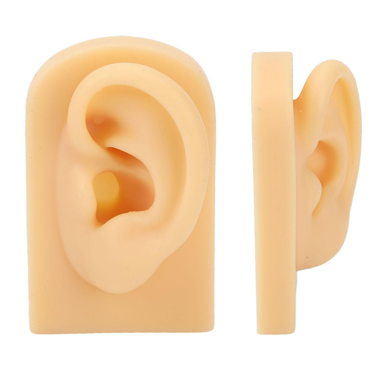 Ear Model Soft Silicone Flexible Ear Simulation Pierce Practice Jewelry Display Fake Ear Model