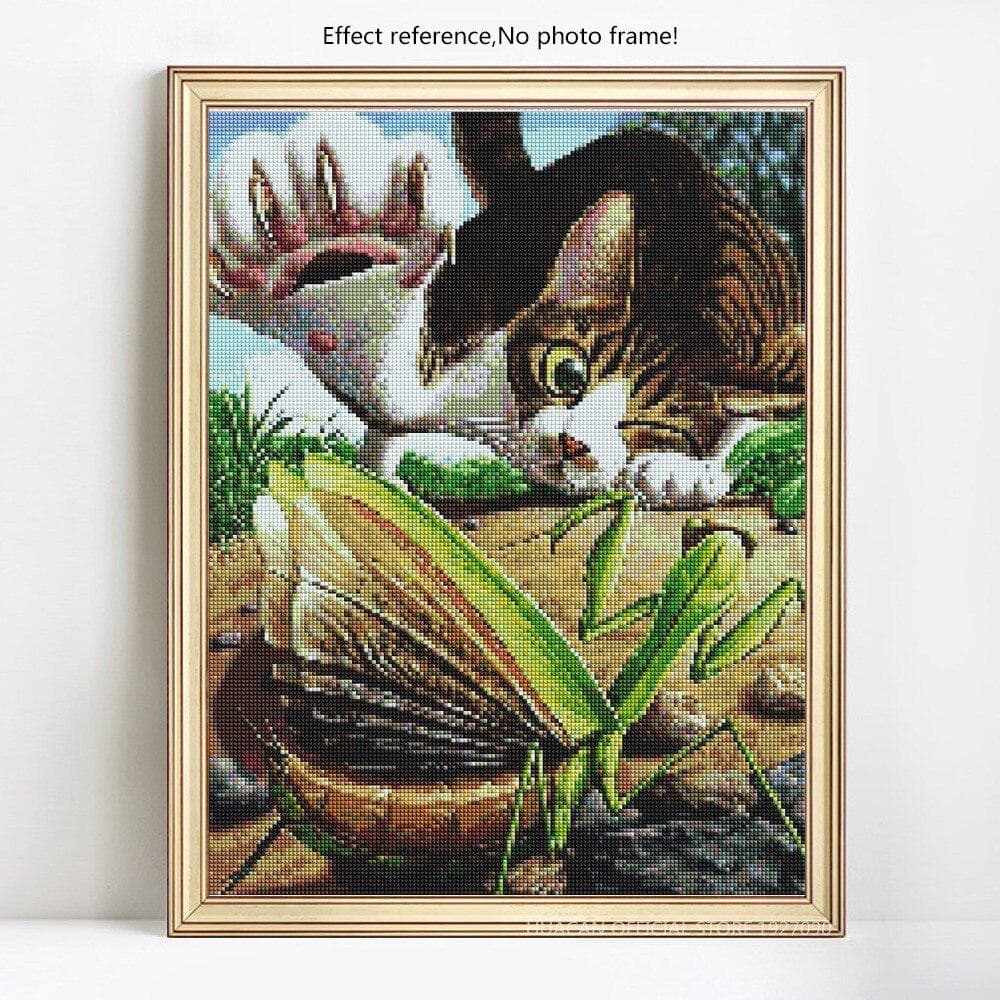 5D Diamond Painting Animal Cat Full Round Embroidery Sale Diamond Mosaic Cross Stitch 20X30CM
