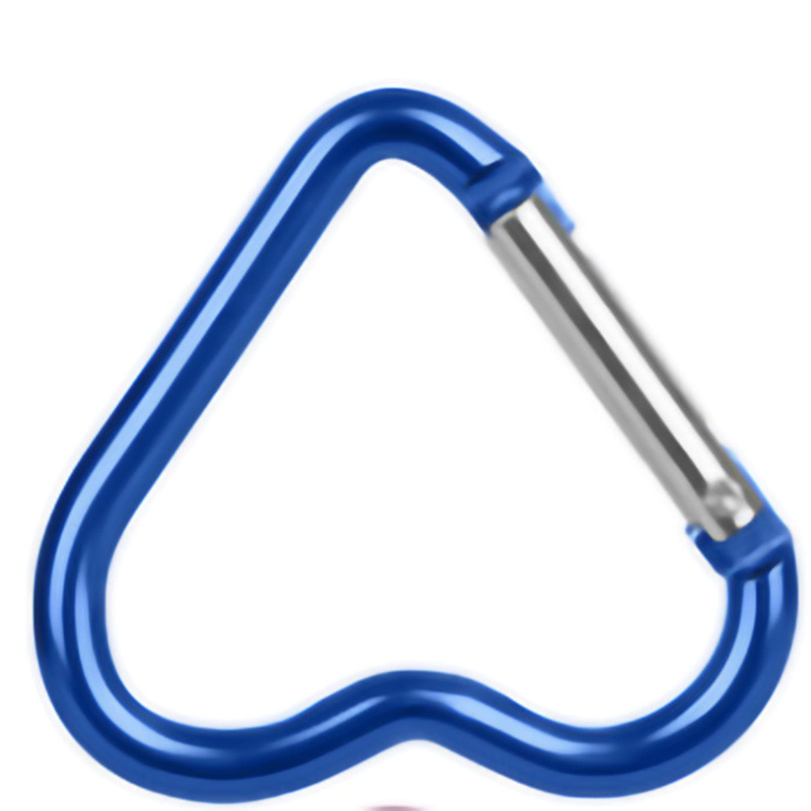 Aluminum Alloy Carabiner Heart Shaped Heavy Duty Metal Camping Hanging Buckle for Hiking Water blue