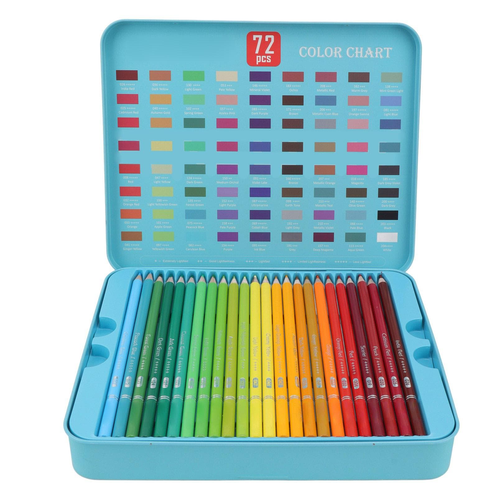 72 Colored Pencils Professional Easy Mixing Log Graphite Oily Color Pencil Drawing Pencils for