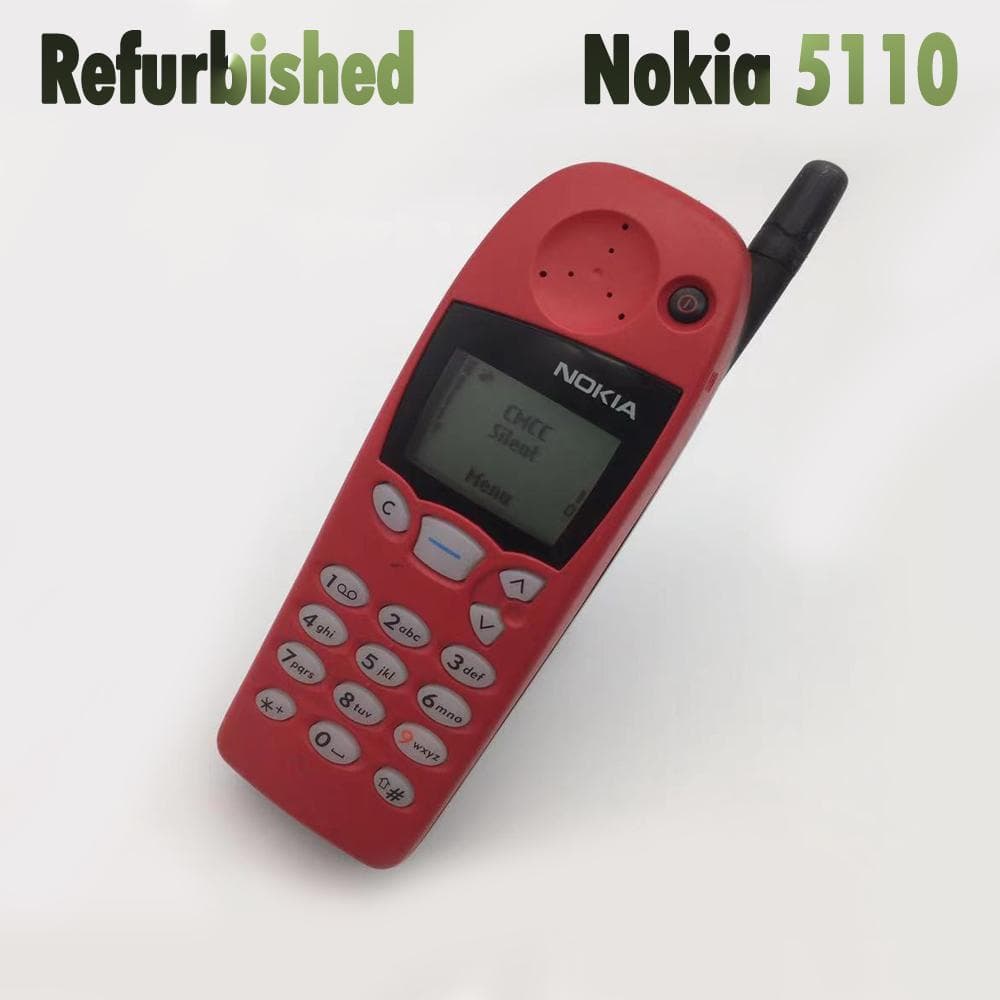 Refurbished Nokia Unlocked Original Nokia 5110 Mobile Phone With 1 SIM 1 Battery 1 Charger black