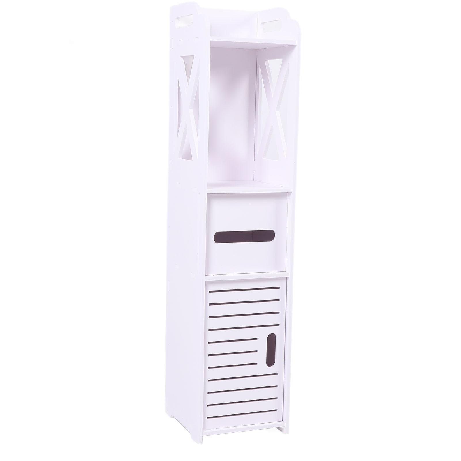 Bathroom Storage Cabinet for Small Space Bathroom Toilet Paper Holder Stand Slim Toilet Paper