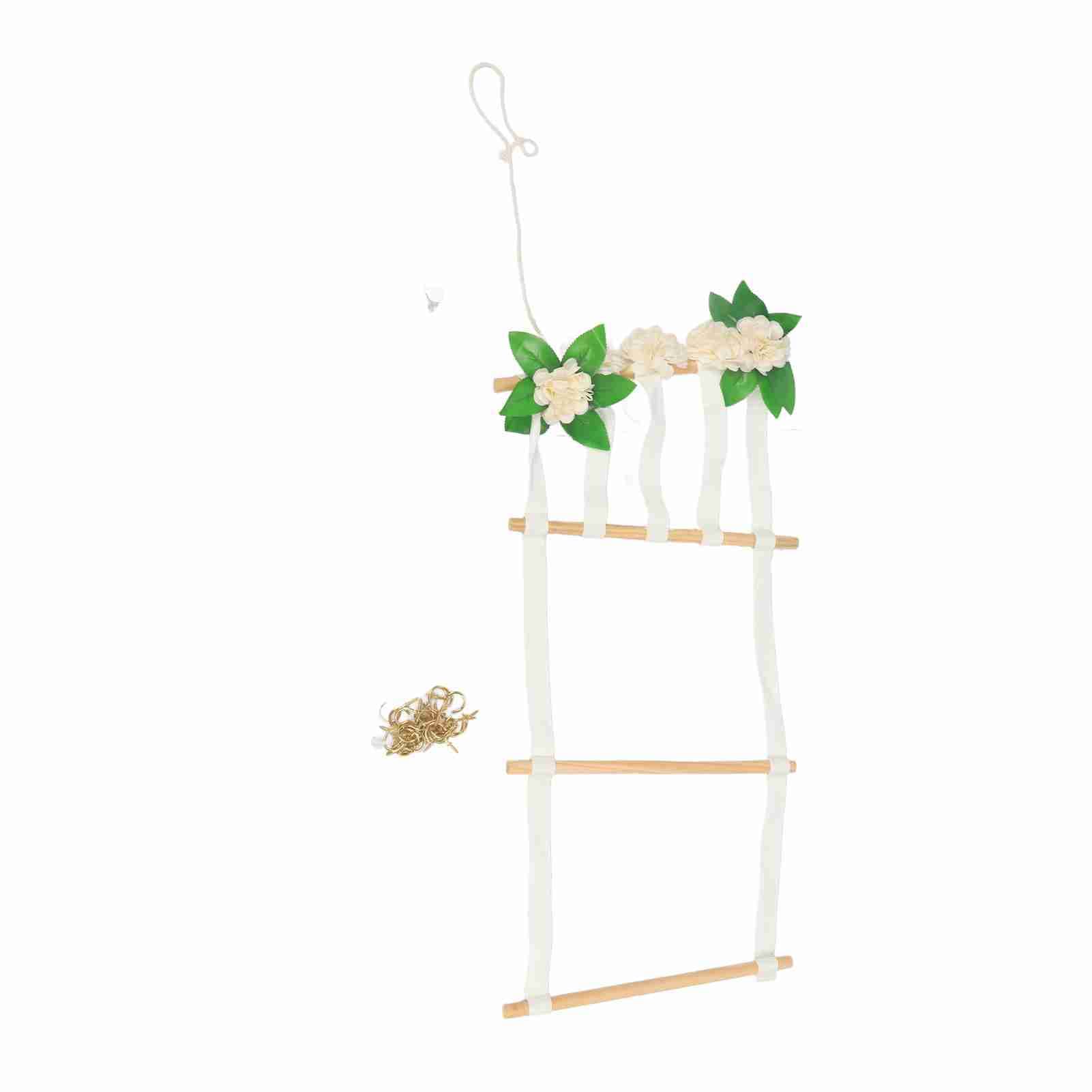 Hairpin Storage Organizer Rustic Flower Hanging Hair Accessories Holder Bedroom Wall Hanging Decor