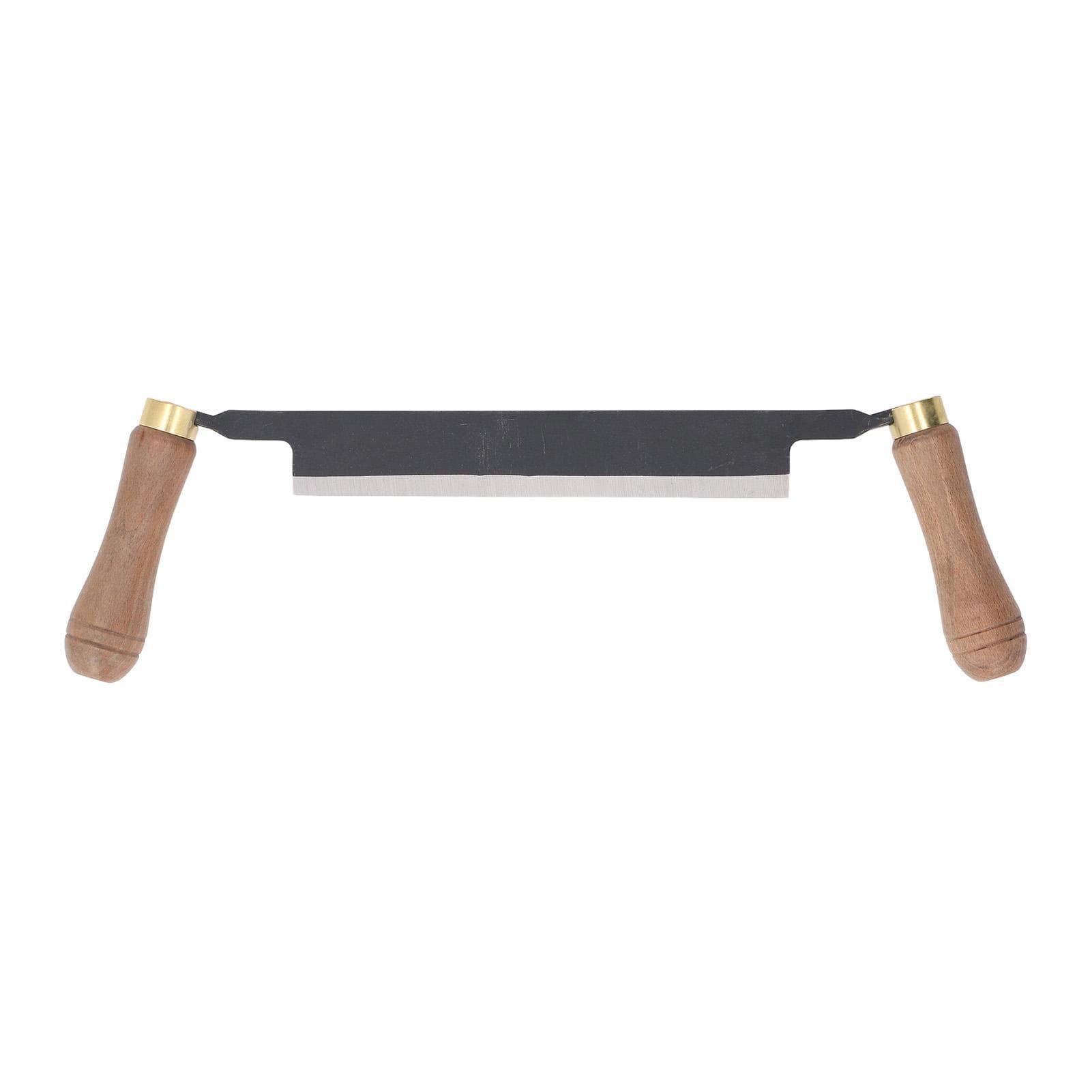 8 Inch Straight Drawknife Tree Bark Scraper with Sheath Dual Handle Debarking Tool for Woodworking