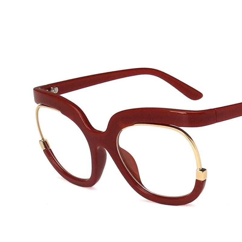 Ins Rainbow Frame Retro Round Anti Blue Light Women Glasses Vintage Oversized Colorful Clear Eyeglasses Fashion Blue Ray Blocking