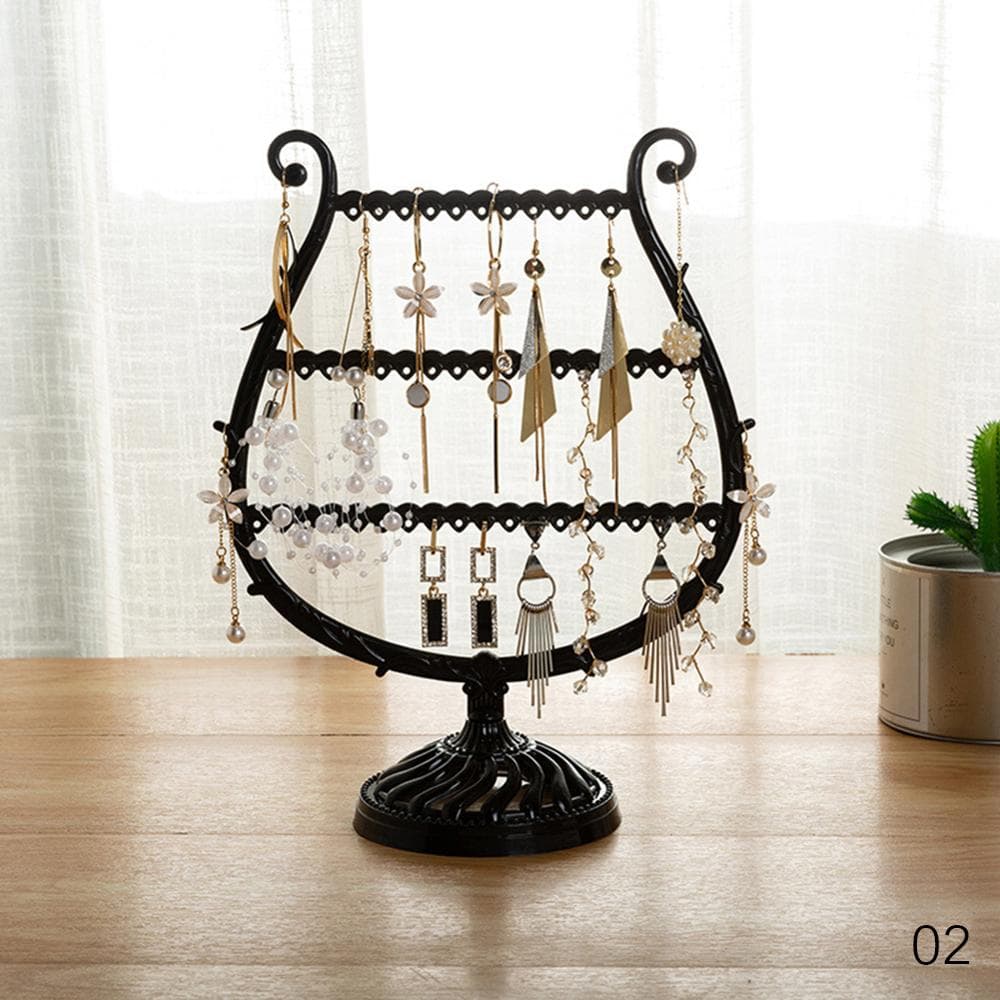 Creative Wine Cup Shape Earrings Bracelet Storage Shelf Jewelry Display Holder Ear Stud Stand Antler Tree jewelry Organizer black