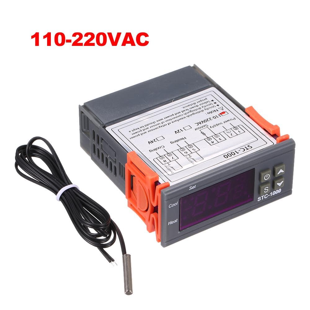 STC-1000 Digital Temperature Controller Heating Cooling Centigrade Thermostat 2 Relays Output with 110-220VAC