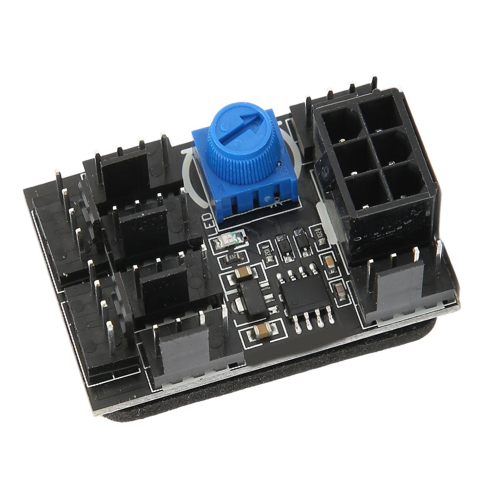 PWM Fan Hub PCB Black High Power Easy Installation Desktop Computer Cooling Fan Distributor