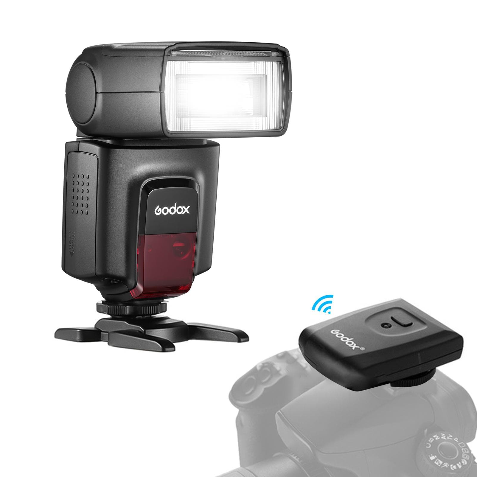 GODOX TT560II Universal On-Camera Flash Electronic Speedlite GN38 Standard Hot Shoe 2.4G Wireless black