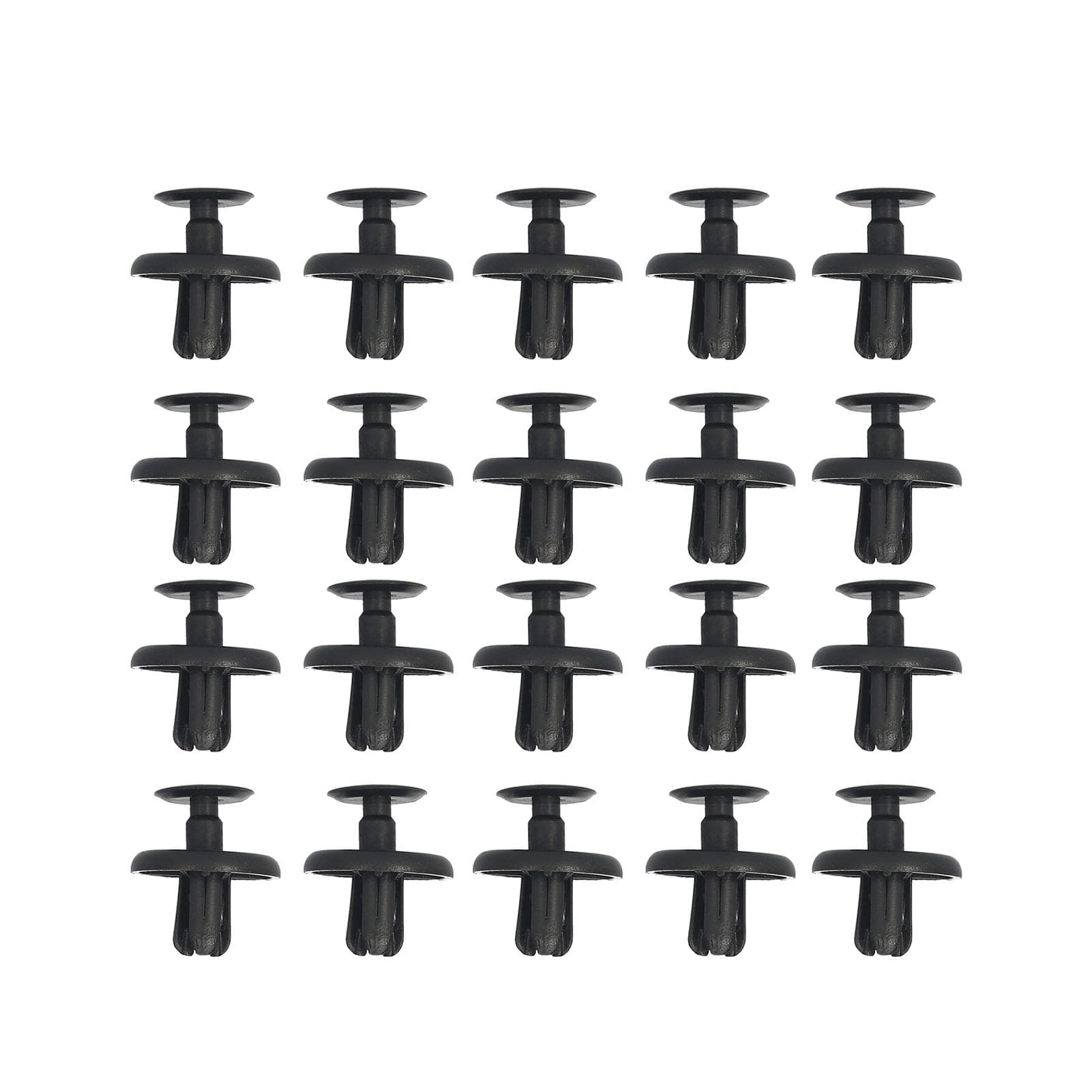 20PCS Retainer Splash Shield Clips Nylon Push Type 90467-07201 Replacement for Lexus Toyota black