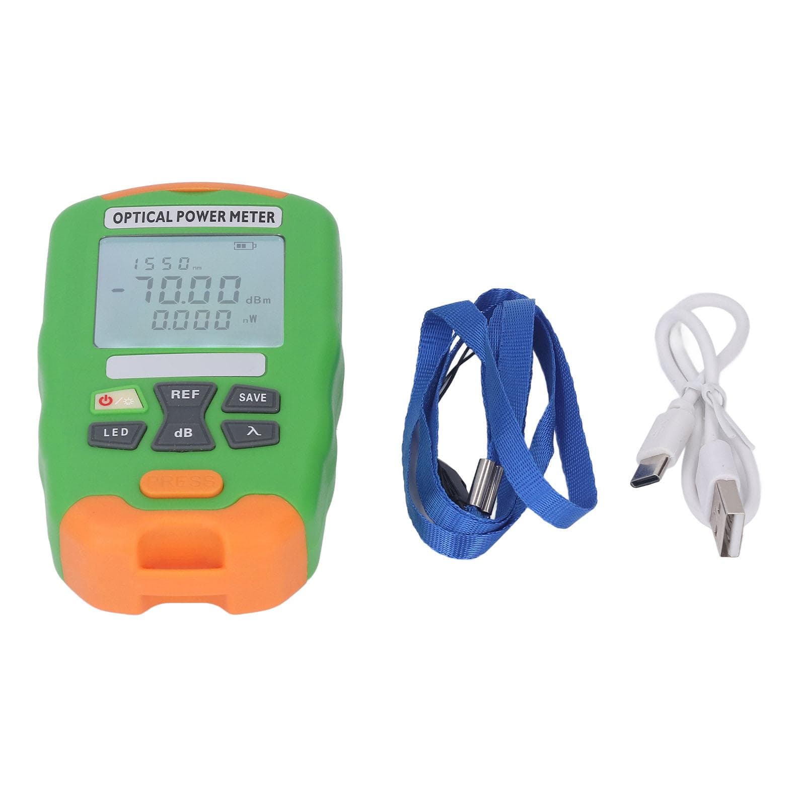 Optical Fiber Power Meter Rechargeable Optic Cable Tester ?70~+10dbm for Maintenance