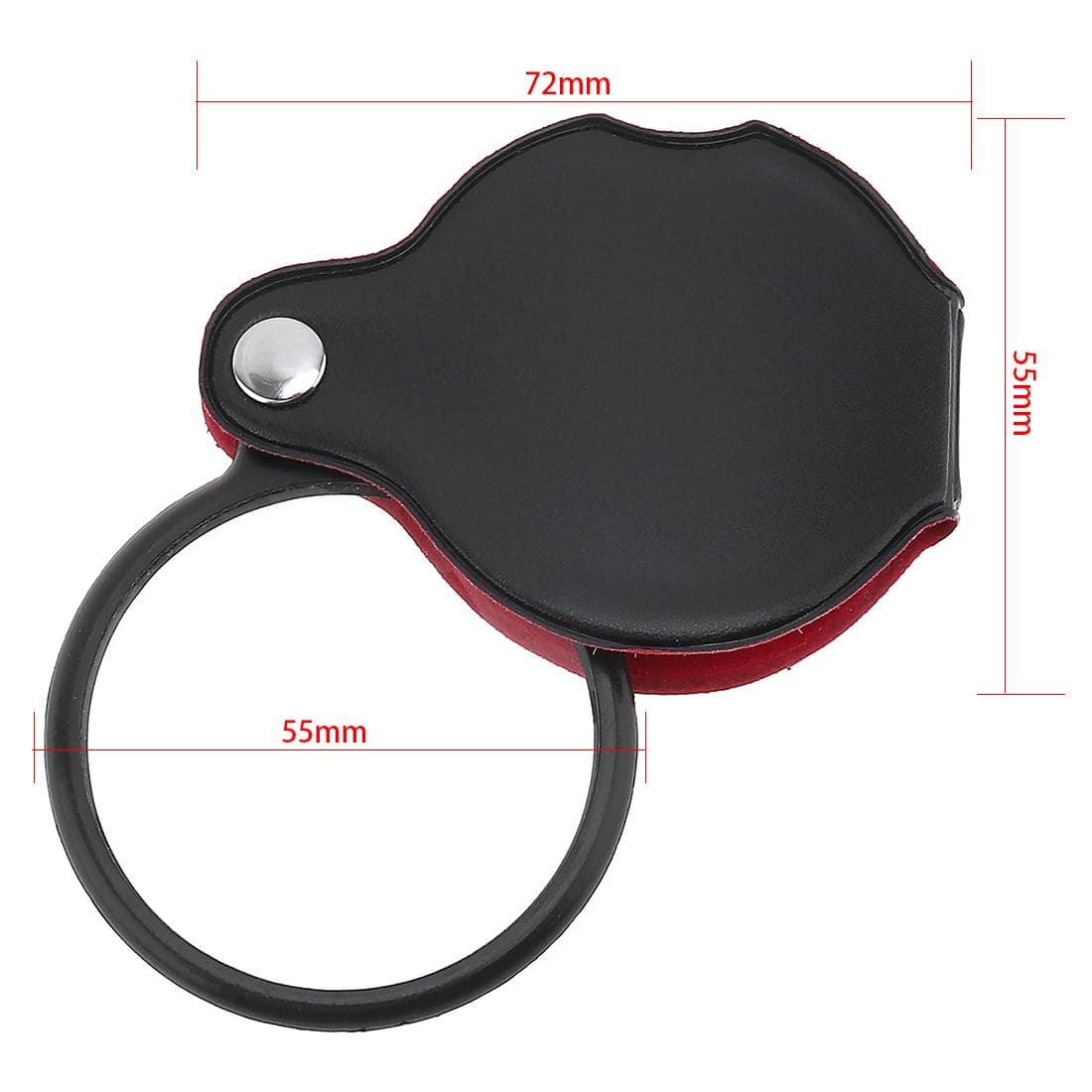 1050 6/8/10 X Optical Mini Collapsible Portable Magnifier with Plastic Frame and Cortical Protective Cover 8X