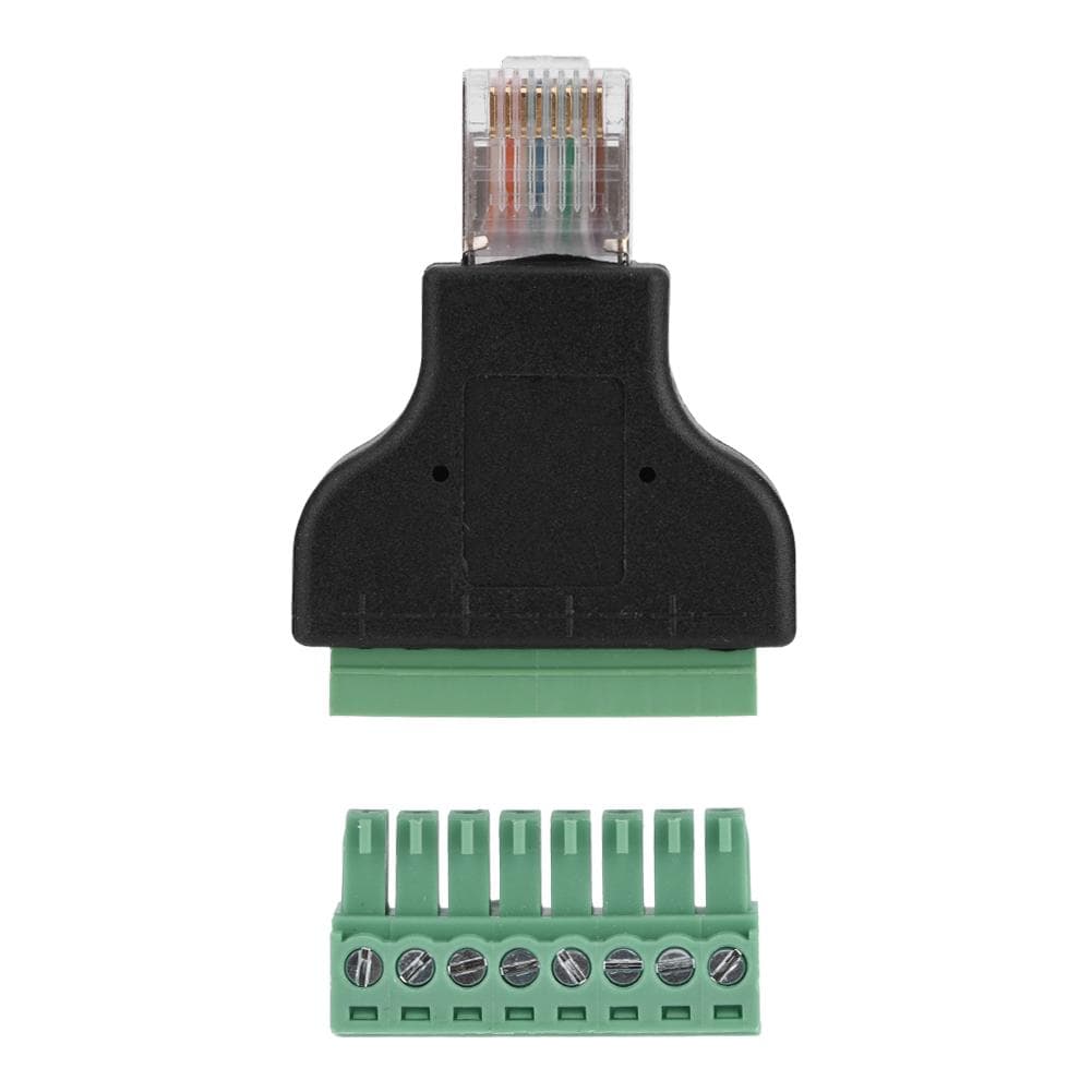 DVR Ethernet Connector RJ45 Male Jack to 8 Pin Screw Terminal Connector