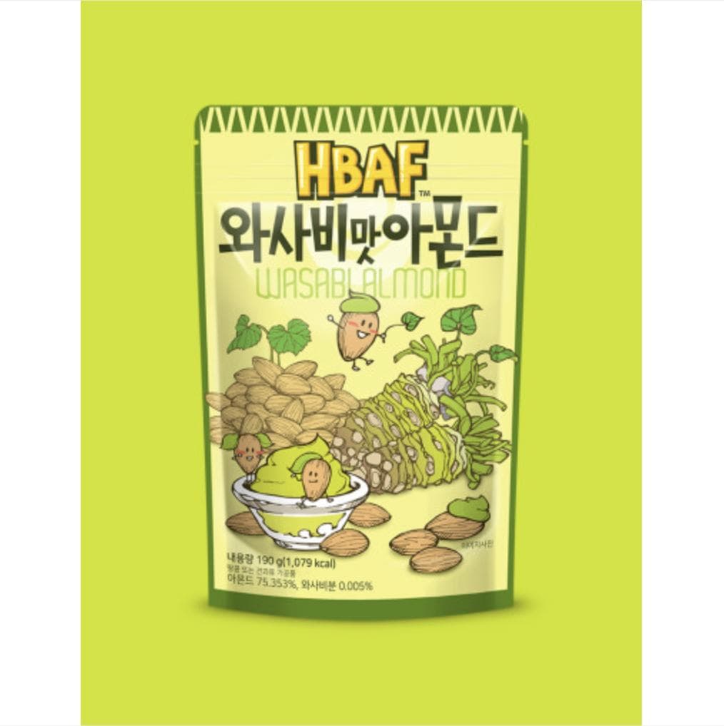 HBAF Seasoned Almonds&Cashewnut 170g/190g (35 Floavors) #Wasabi Almond