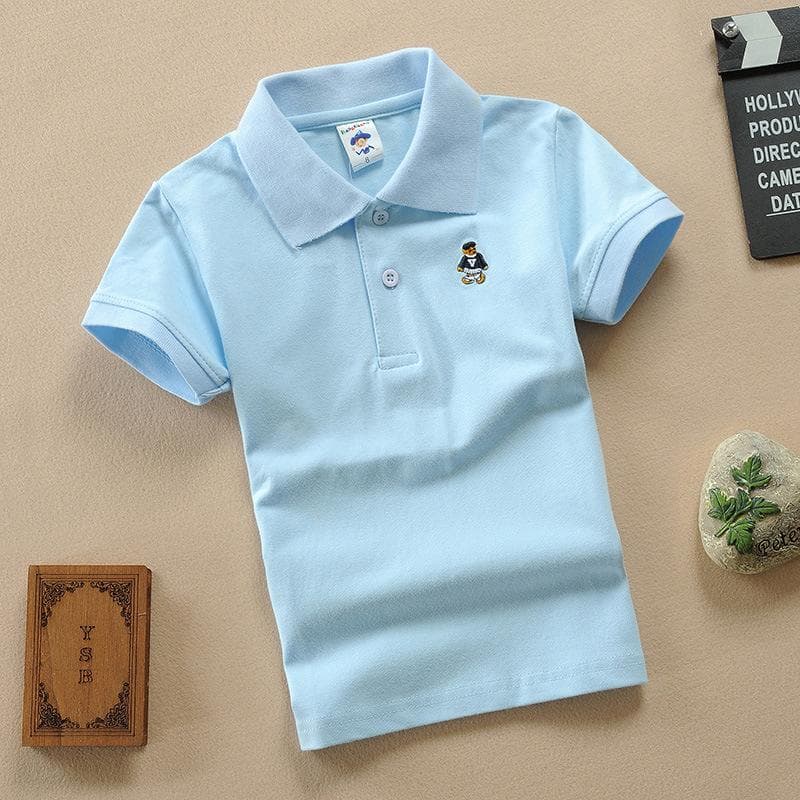 Summer Kids T-shirt Toddler Boys Tees Casual Short Sleeve Polo T Shirt Tops 18/140cm