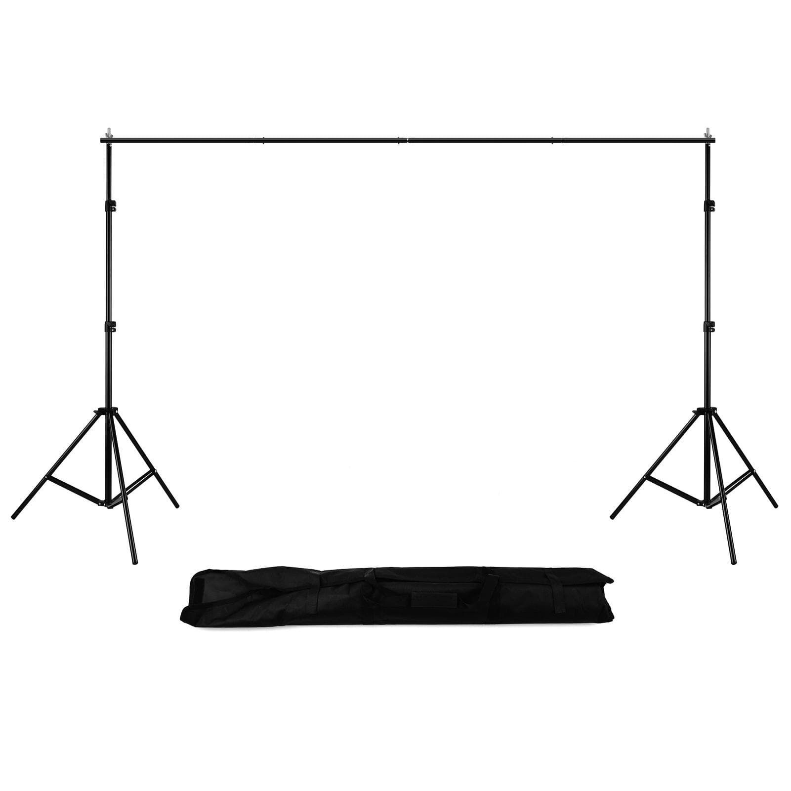2 * 3 Meters/6.6 * 10 Feet Studio Backdrop Stand Bracket Aluminum Alloy Adjustable Photography black
