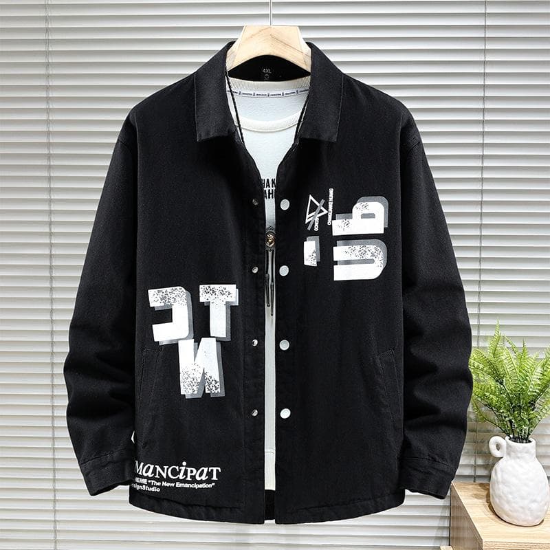 Plus Size Big & Tall Men's Denim Jacket Workwear Casual Oversized Collared Coat 4XL-12XL 7XL