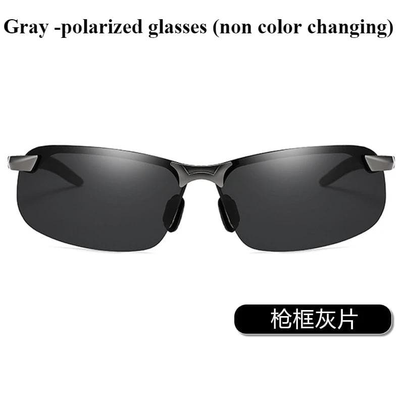 Men Photochromic Sunglasses UV400 Fishing Driving Glasses Change Color Sun Day Night Vision Eyewear