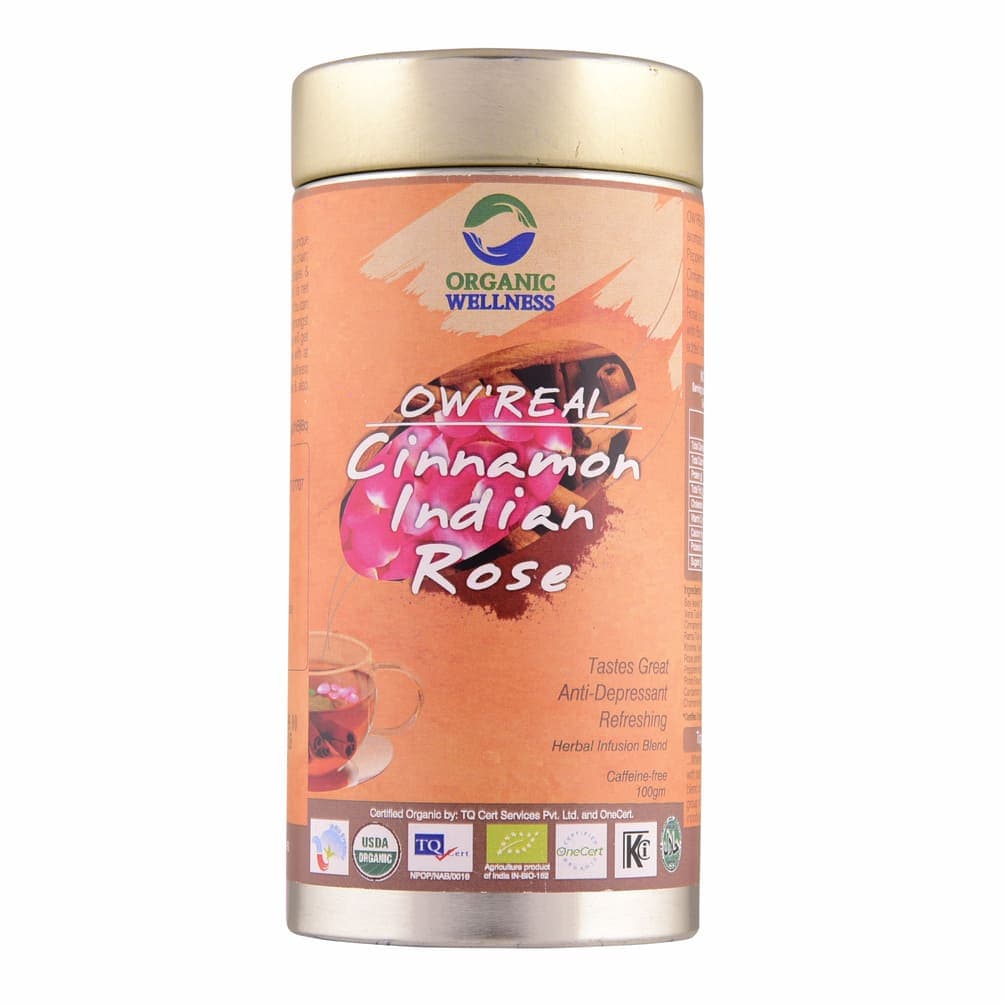 Tea with Cinnamon and Indian Rose (100 g), Cinnamon Indian Rose Tea, Organic Wellness