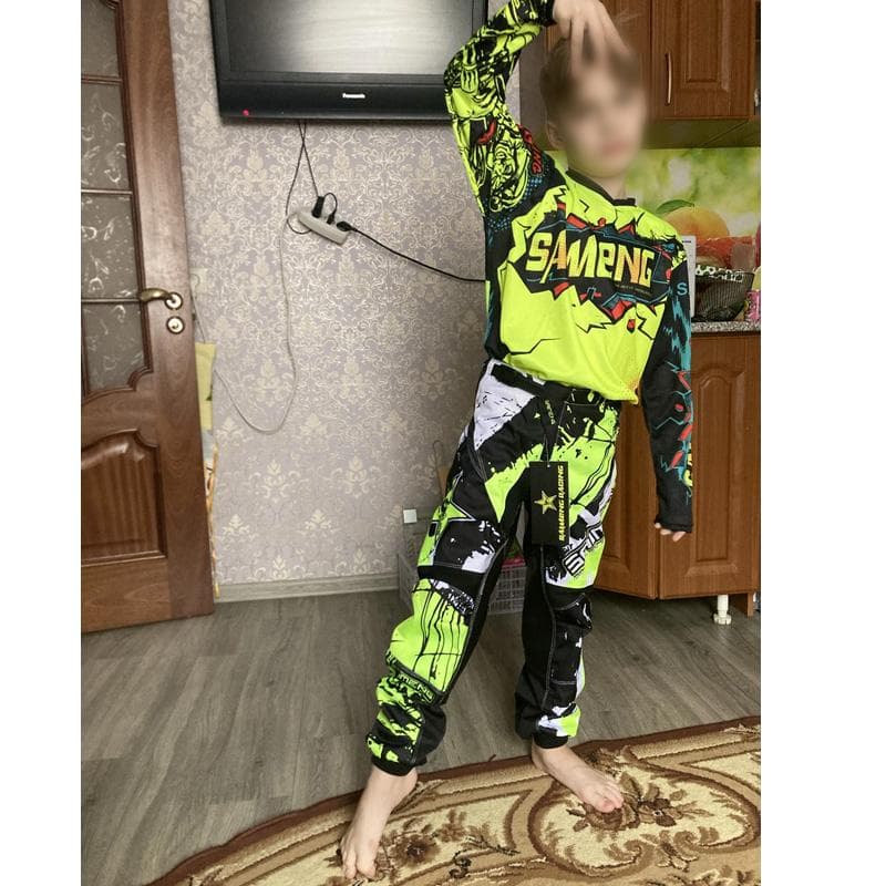 motocross gear set for kids 4 5 6 7 8 9 10 11 12 13 years Youth child Motorcycle boy girl Jersey Pant Kits racing suit Off-road Enduro MX MTB L-24