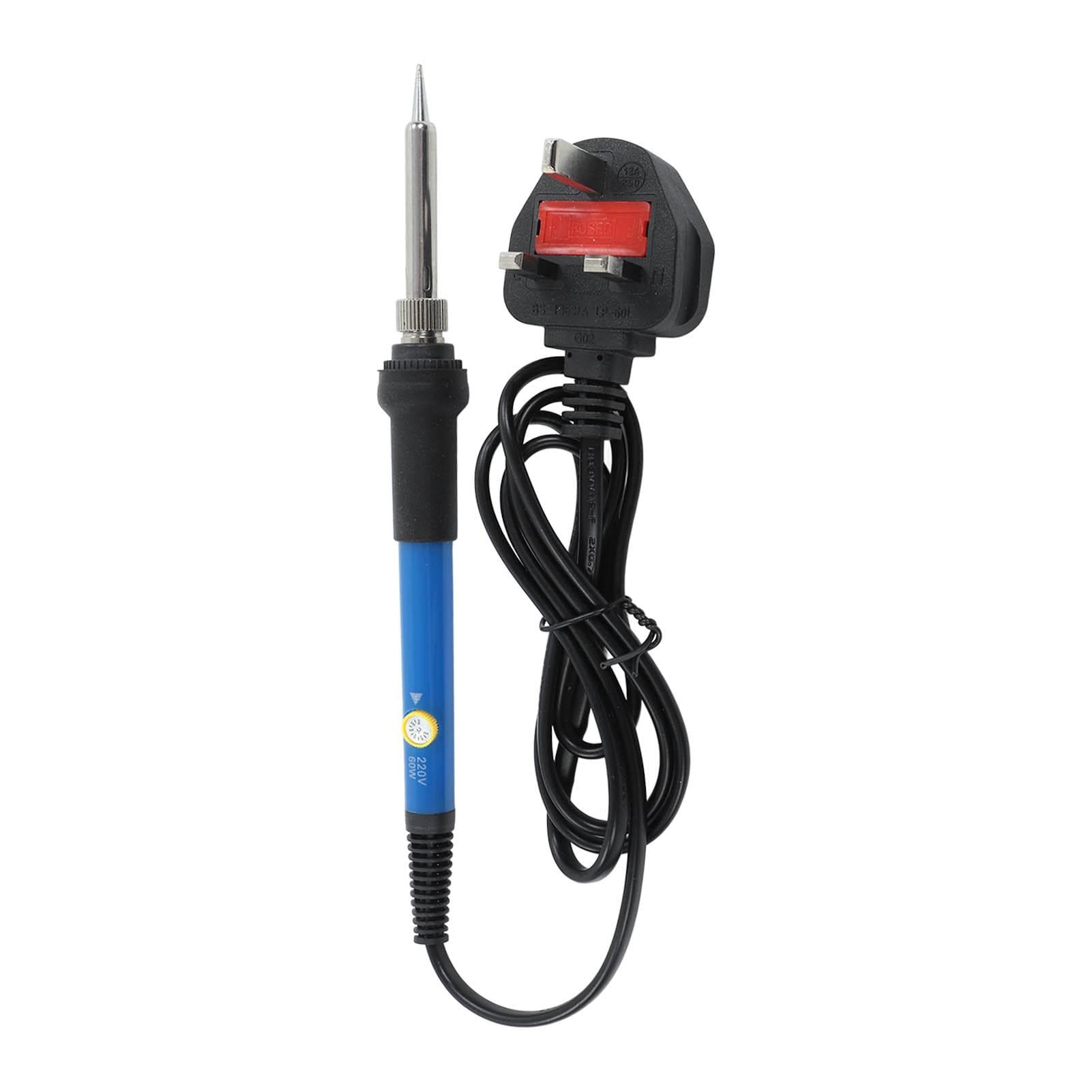 Soldering Iron Kit Adjustable Temperature Safe Durable Quick Heating Humanized Antioxidant UK Plug