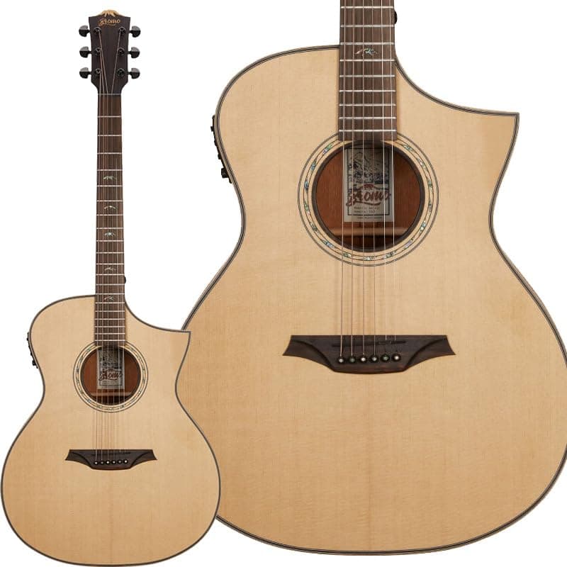 Bromo BAT4CE electric acoustic guitar solid top gig bag included acoustic guitar bromo